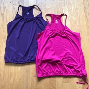 2 active wear tank tops